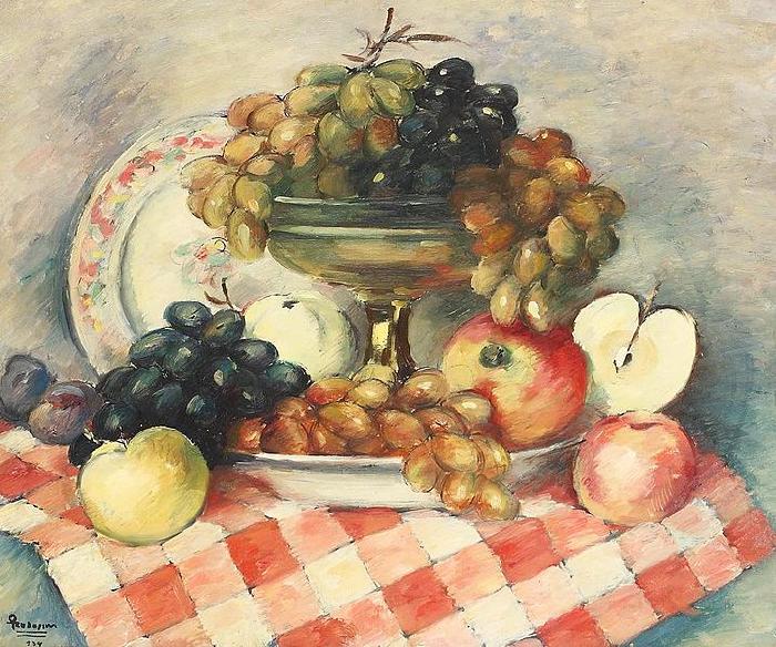 unknow artist Grape and apple oil painting image